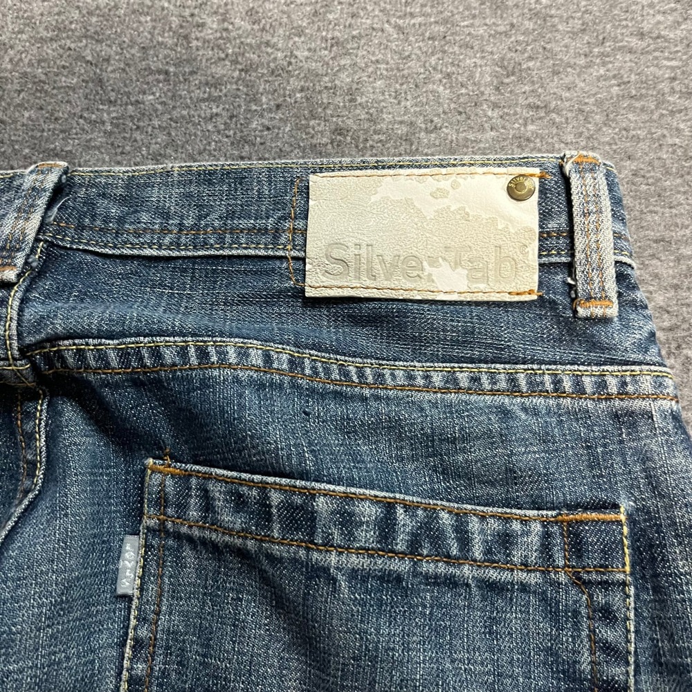 Levis SilverTab Loose Fit Jeans Medium Wash Blue Denim 32x30 Baggy Wide Leg - Picture 4 of 7